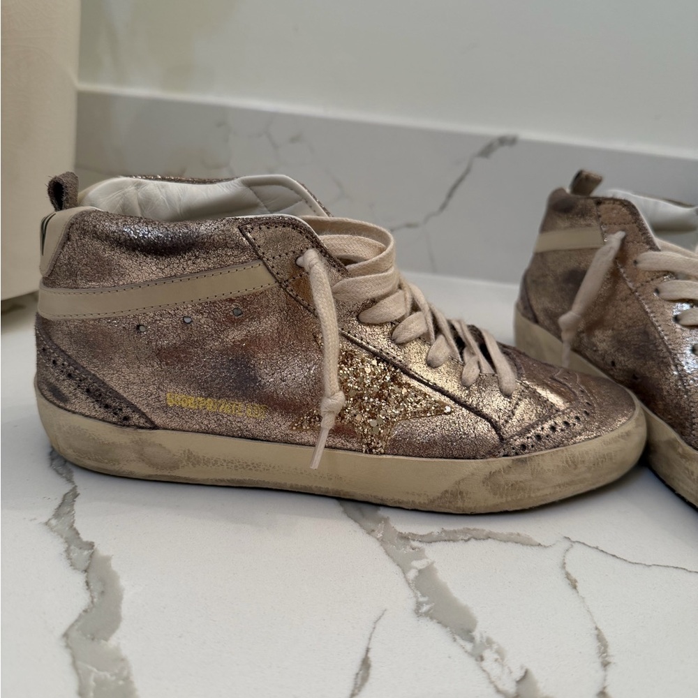 Golden Goose Metallic High-Top Sneakers